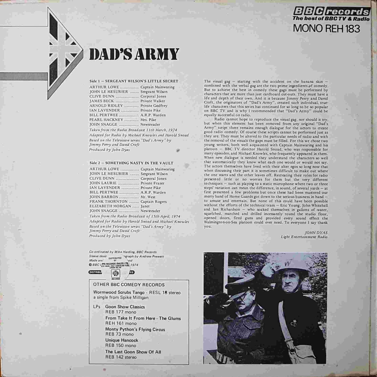 Back cover of REH 183